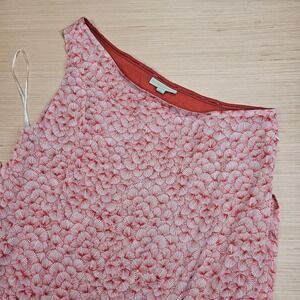Ryegrass One Shoulder Maxi Dress Womens 16 Red Sea‎ Shell Tiered Belted Summer